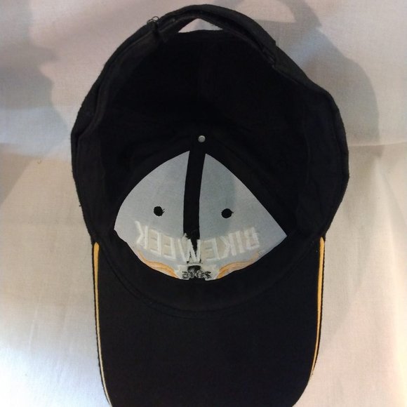 Size 23" Black 2015 Bike Week Daytona Beach Ball Cap Adjustable Velcro Strap 3" - Picture 3 of 4